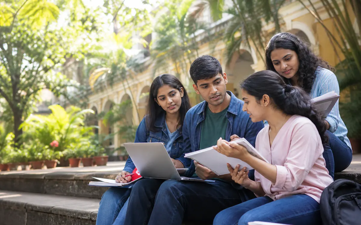 Goan students learning together